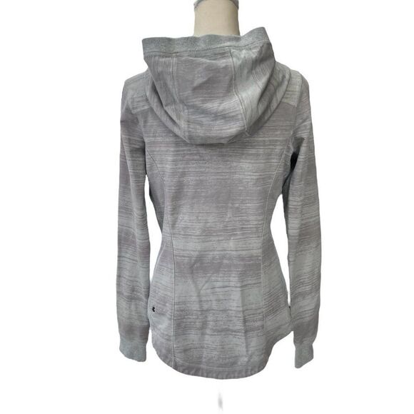 Lululemon Post Sweat Pullover Righteous Stripe Light Grey Pullover Hoodie Size 8 - Picture 3 of 9